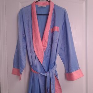 Fernando Squette Vintage Pink and Blue Bathrobe Sateen